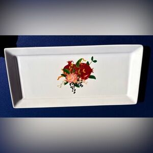 Grove Collaborative Pomegranate Floral Stoneware Tray